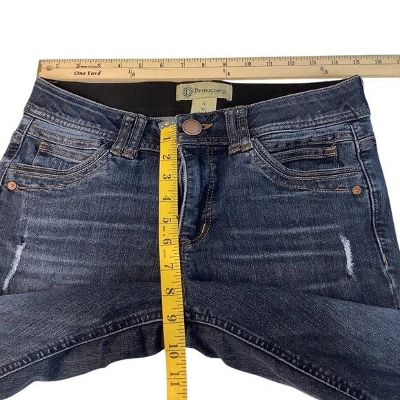 Democracy Ab Technology Jeans Womens Size 6 Blue Skinny Ankle Stretch Mid-Rise - Picture 6 of 10